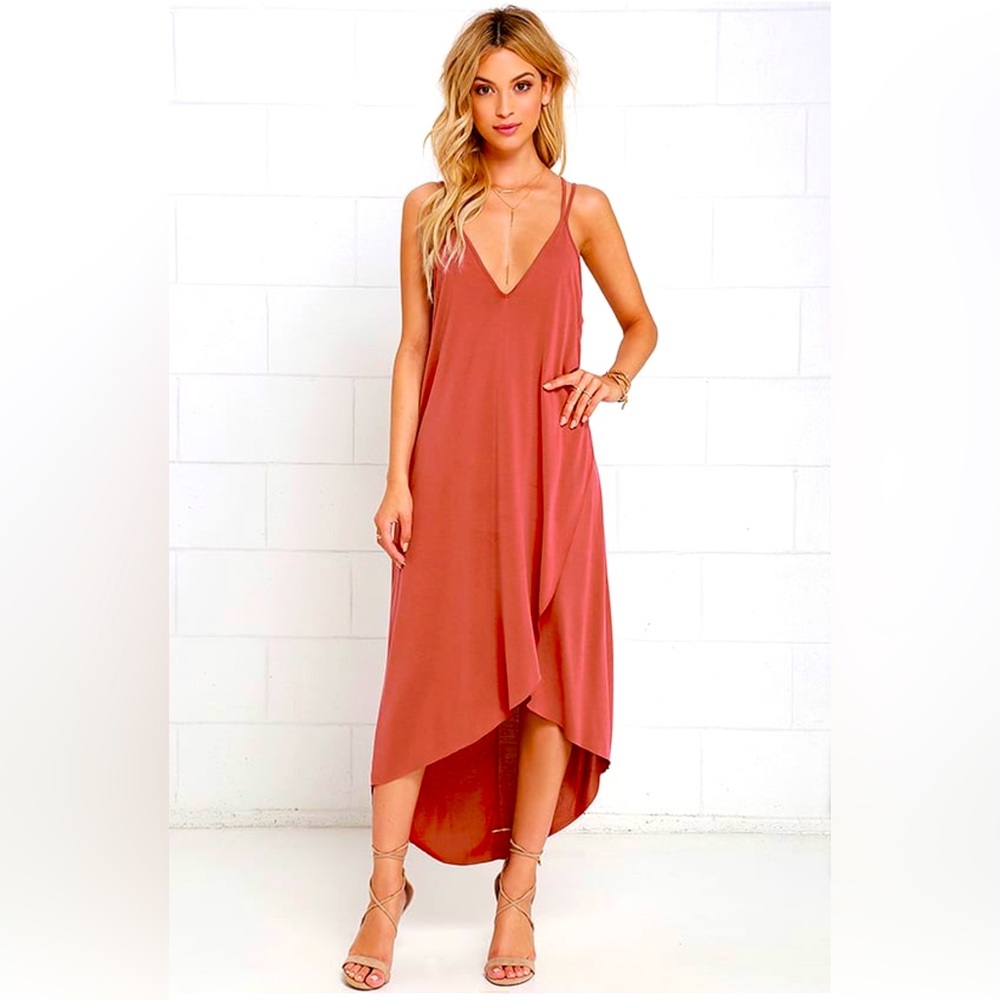 New without Tags - Lulu’s High Low Maxi Dress, Size XS